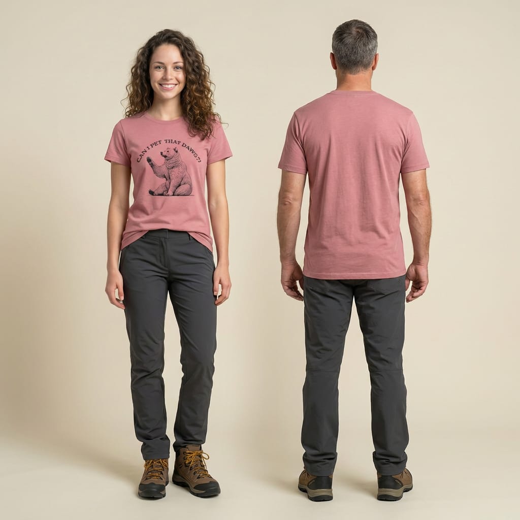 Hike Tee T-Shirt Can I Pet That Dawg Bear Shirt