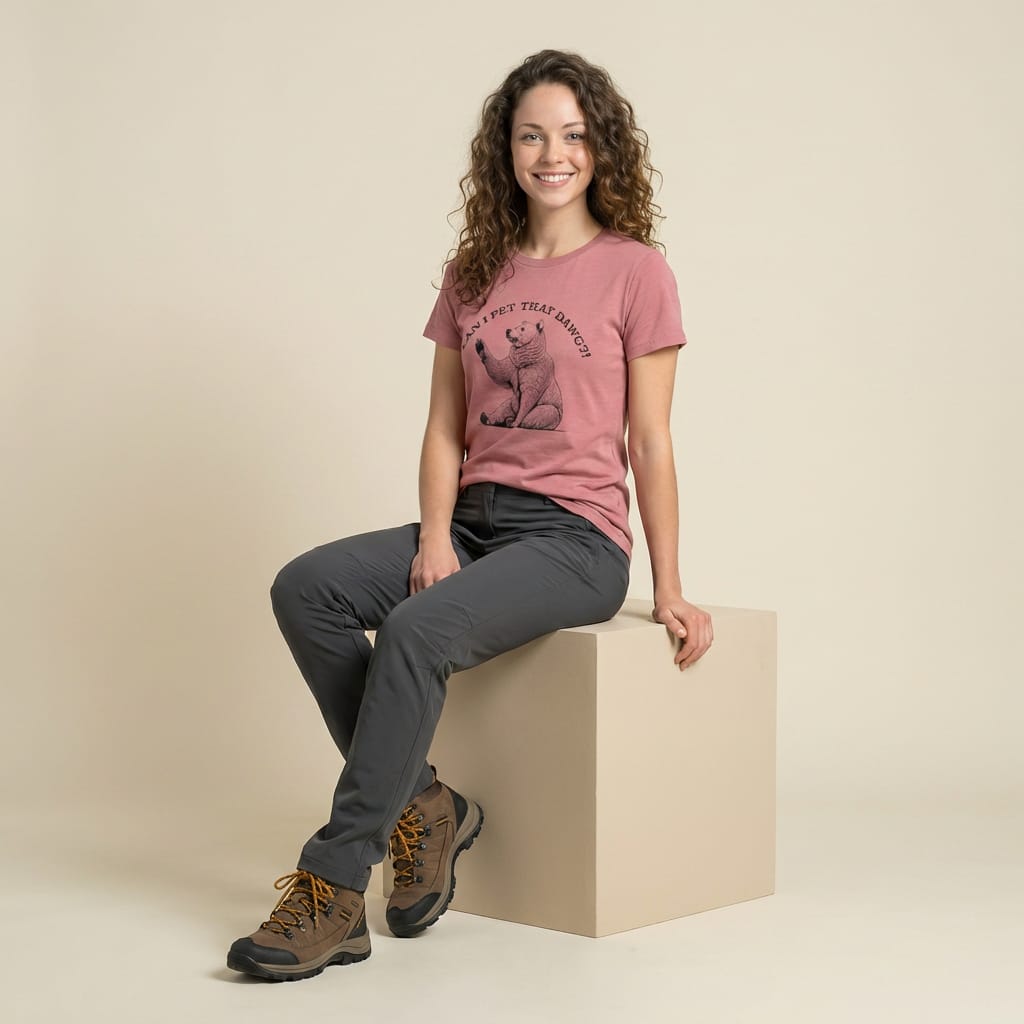 Hike Tee T-Shirt Can I Pet That Dawg Bear Shirt