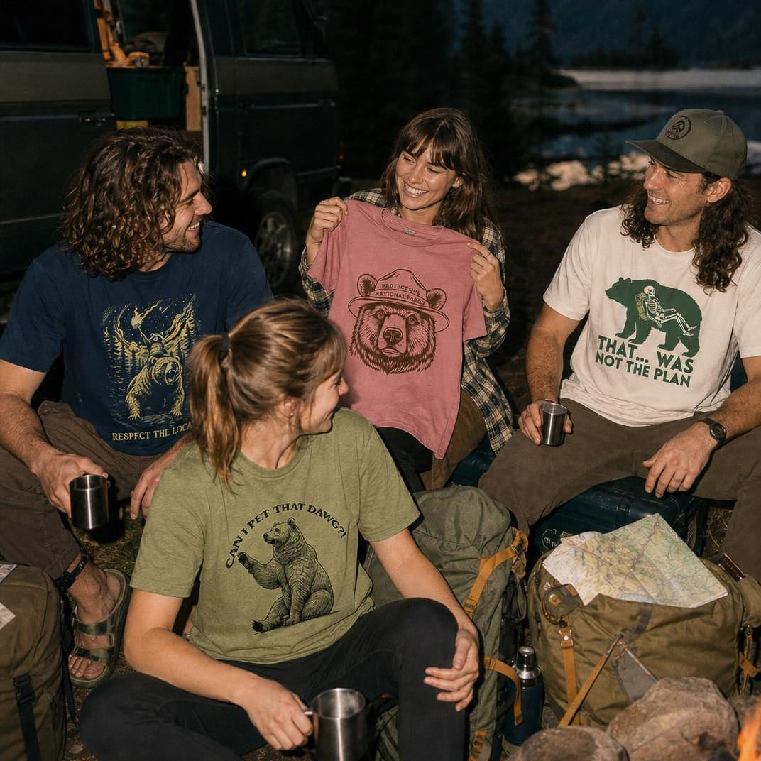 Can I Pet That Dawg Bear Shirt Hike Tee T-Shirt