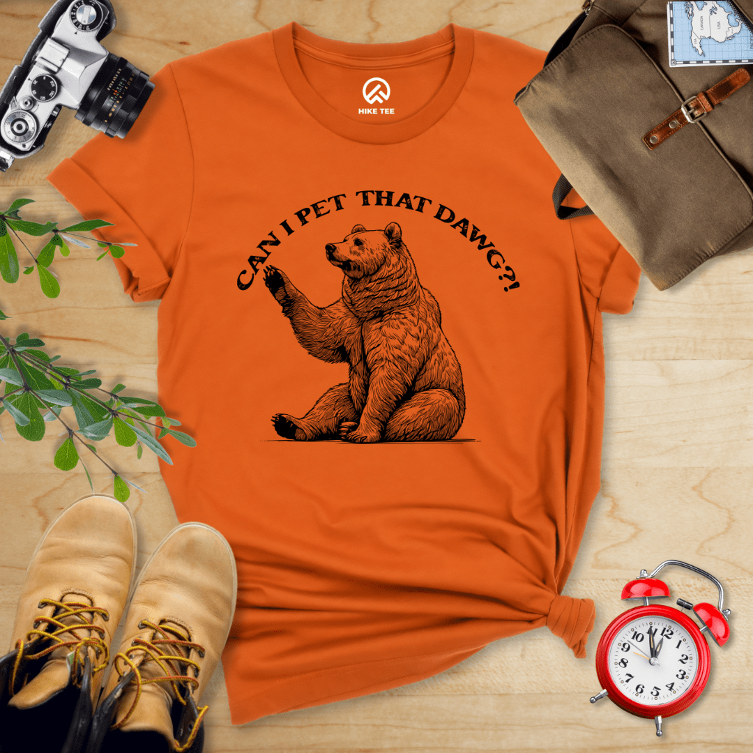 Hike Tee T-Shirt Autumn / S Can I Pet That Dawg Bear Shirt