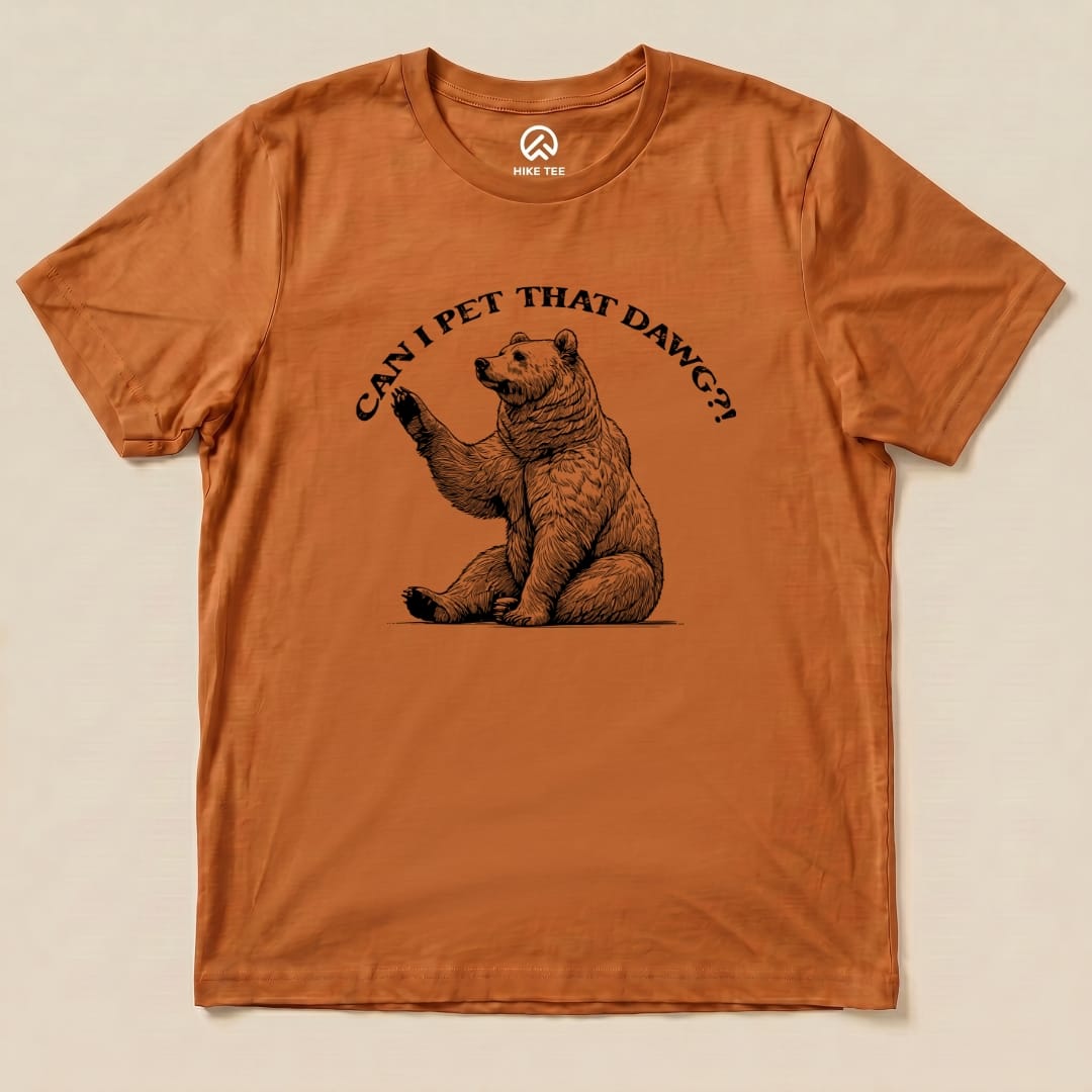 Hike Tee T-Shirt Autumn / S Can I Pet That Dawg Bear Shirt