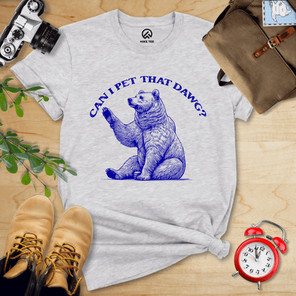 Hike Tee T-Shirt Athletic Heather / S Can I Pet That Dawg Shirt