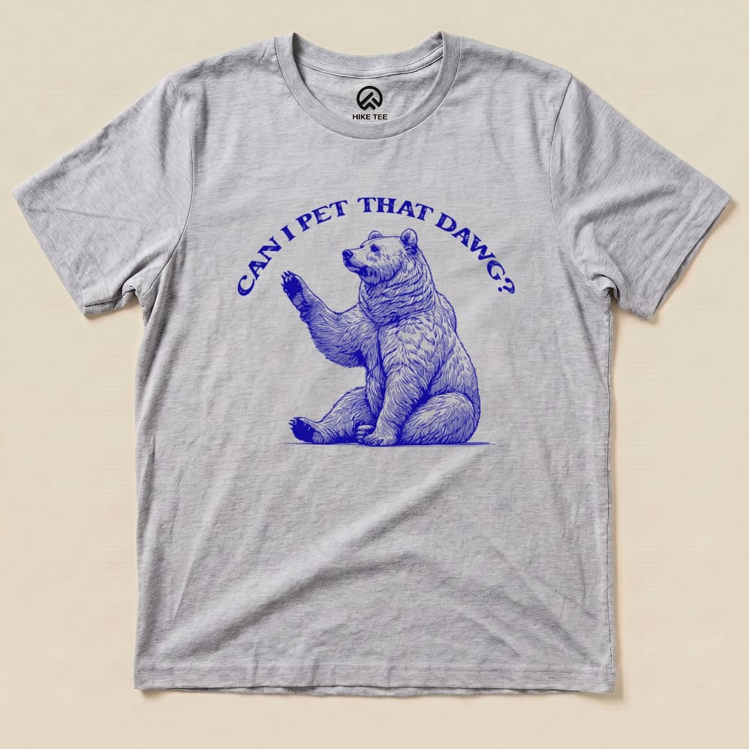 Hike Tee T-Shirt Athletic Heather / S Can I Pet That Dawg Shirt