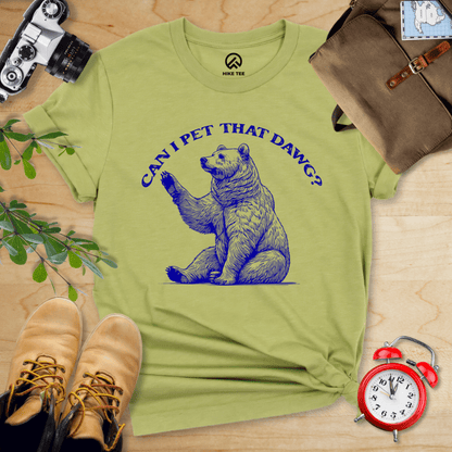 Hike Tee T-Shirt Heather Green / S Can I Pet That Dawg Shirt