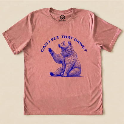 Hike Tee T-Shirt Heather Mauve / S Can I Pet That Dawg Shirt