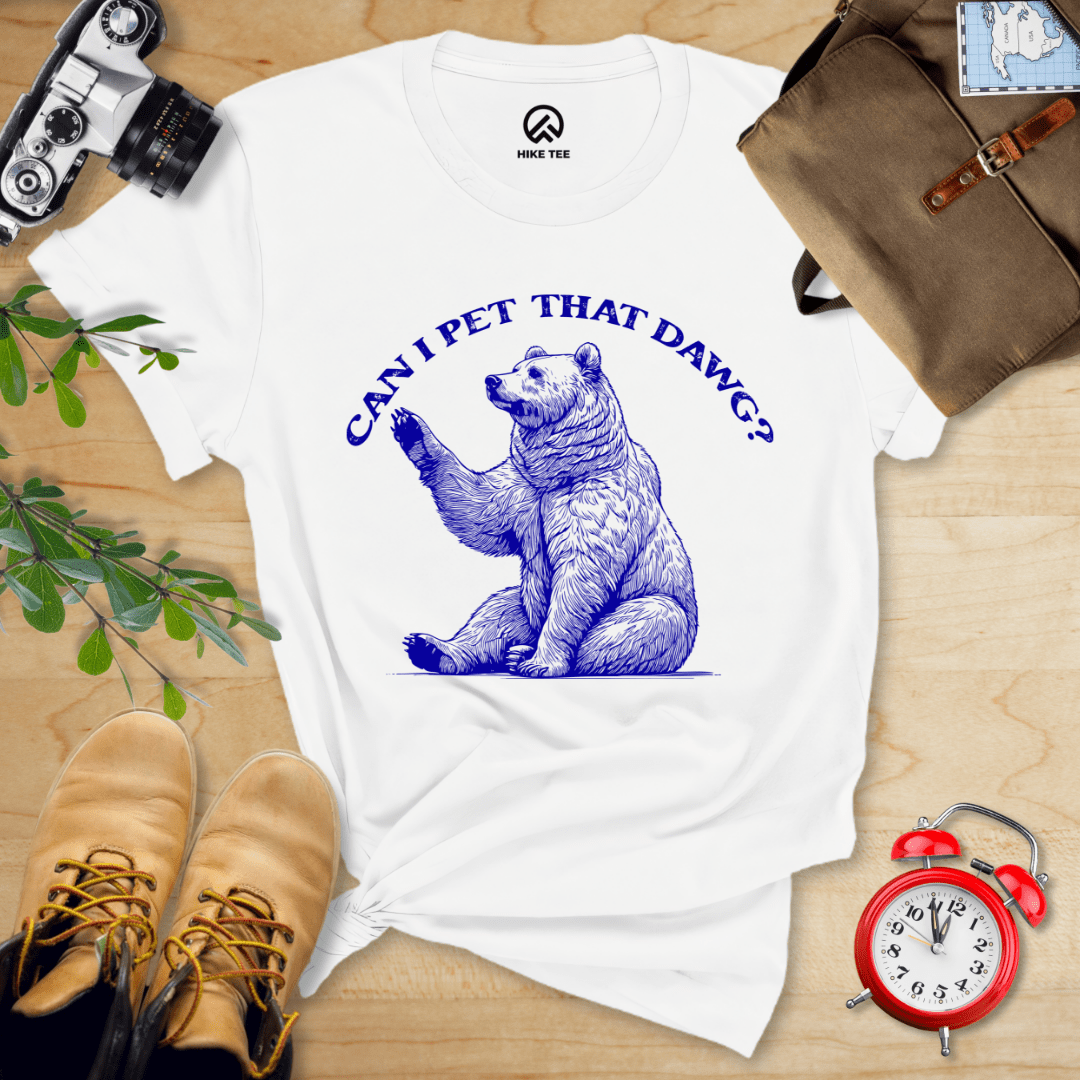 Hike Tee T-Shirt White / S Can I Pet That Dawg Shirt