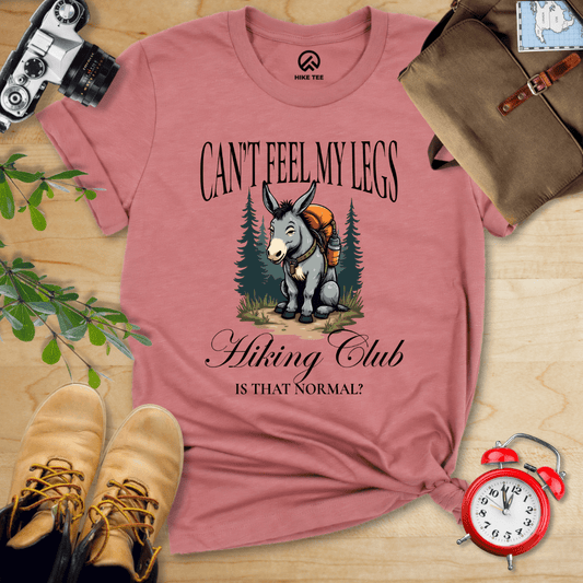 Hike Tee T-Shirt Heather Mauve / S Can't Feel My Legs Club Shirt