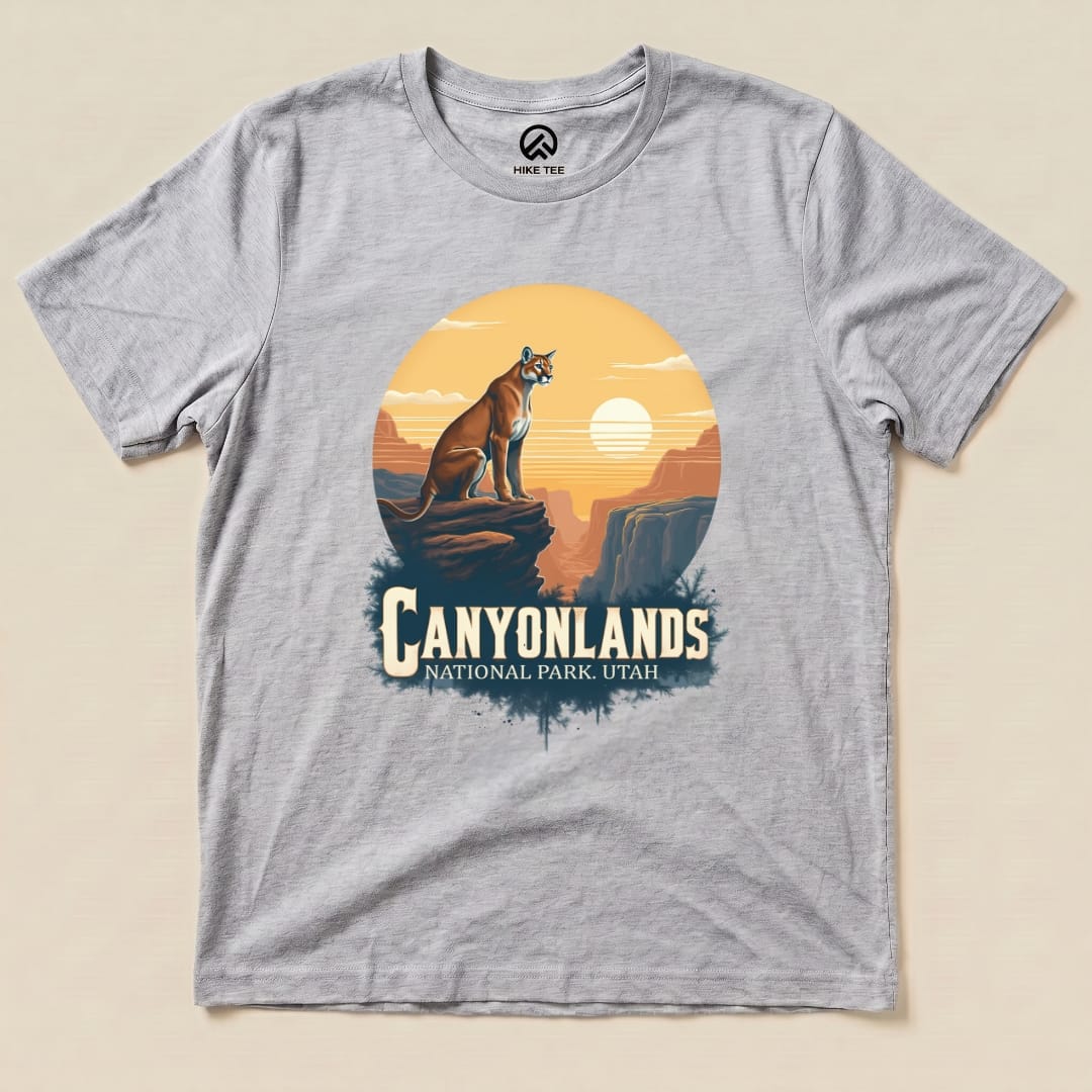 Canyonlands Mountain Lion Shirt Hike Tee T-Shirt Athletic Heather / S