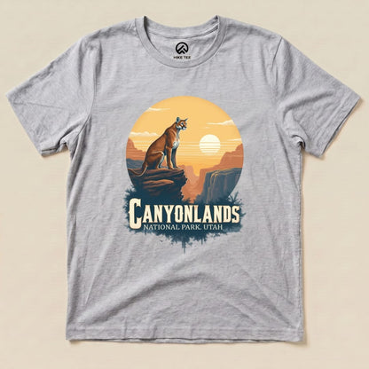 Canyonlands Mountain Lion Shirt Hike Tee T-Shirt Athletic Heather / S