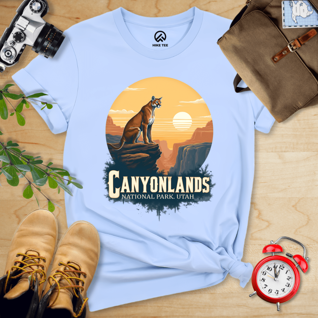 Hike Tee T-Shirt Baby Blue / S Canyonlands Mountain Lion Shirt