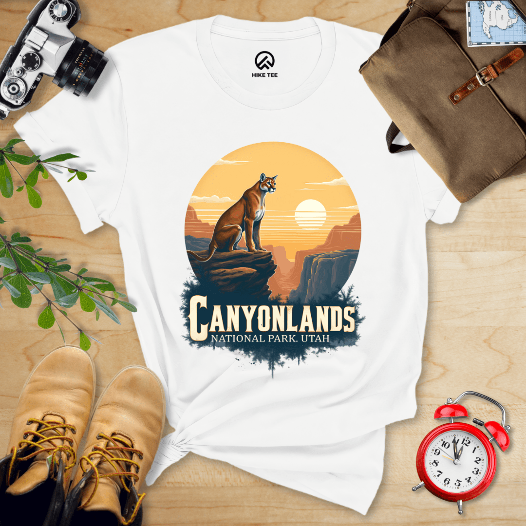 Hike Tee T-Shirt White / S Canyonlands Mountain Lion Shirt