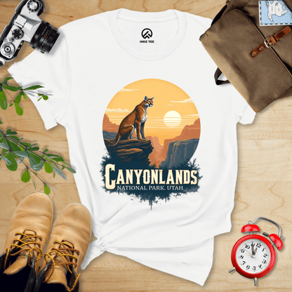 Hike Tee T-Shirt White / S Canyonlands Mountain Lion Shirt