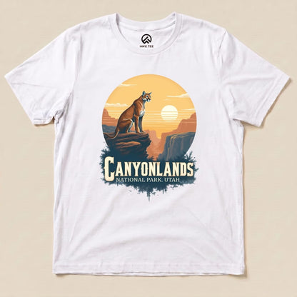 Canyonlands Mountain Lion Shirt Hike Tee T-Shirt White / S