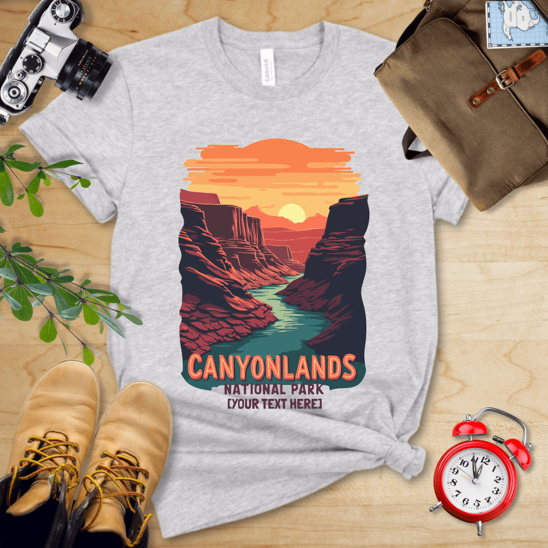 AnywherePOD T-Shirt Athletic Heather / S Canyonlands National Park Shirt + Personalization