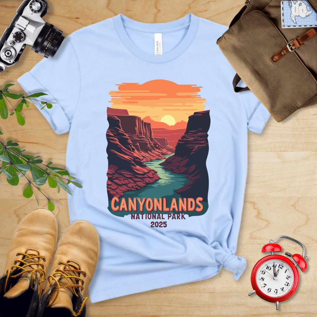 AnywherePOD T-Shirt Baby Blue / S Canyonlands National Park Shirt + Personalization