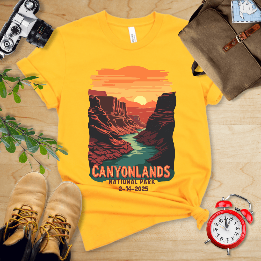 AnywherePOD T-Shirt Gold / S Canyonlands National Park Shirt + Personalization