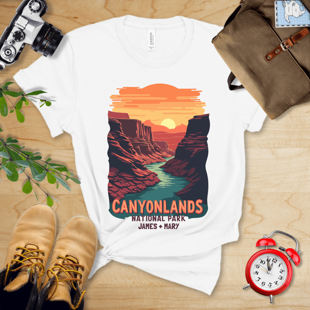 AnywherePOD T-Shirt White / S Canyonlands National Park Shirt + Personalization