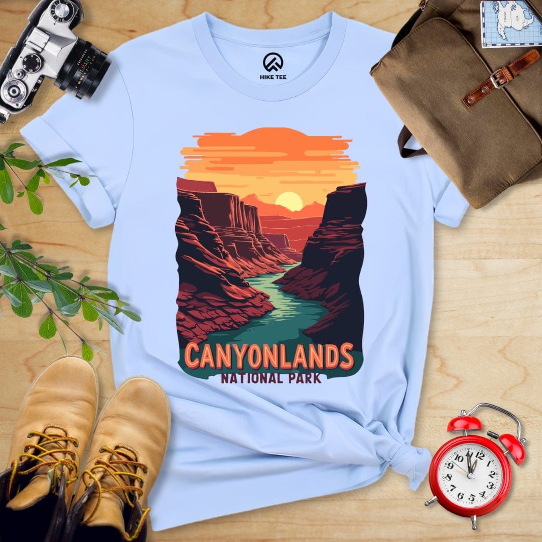 Hike Tee T-Shirt Baby Blue / S Canyonlands National Park Shirt
