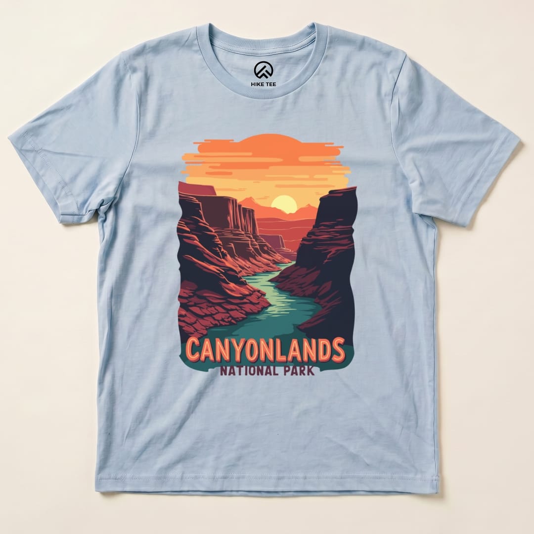 Hike Tee T-Shirt Baby Blue / S Canyonlands National Park Shirt