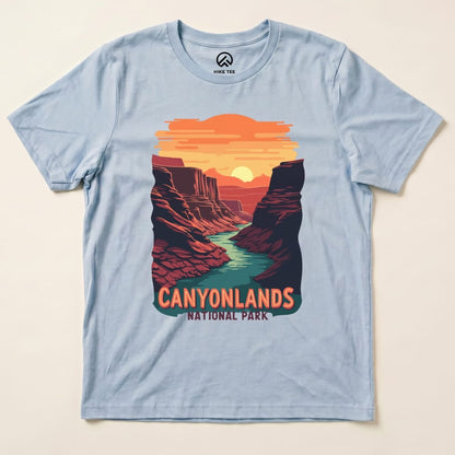 Hike Tee T-Shirt Baby Blue / S Canyonlands National Park Shirt