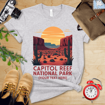 AnywherePOD T-Shirt Athletic Heather / S Capitol Reef National Park Shirt + Personalization