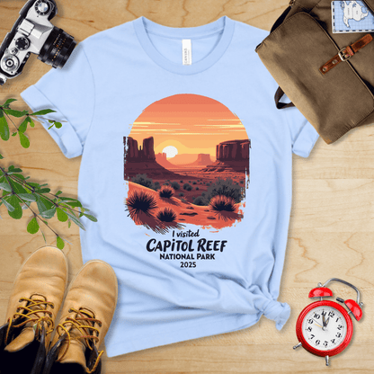 AnywherePOD T-Shirt Baby Blue / S Capitol Reef National Park Shirt + Personalization