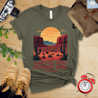 AnywherePOD T-Shirt Military Green / S Capitol Reef National Park Shirt + Personalization