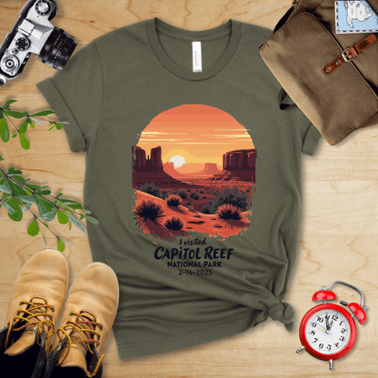 AnywherePOD T-Shirt Military Green / S Capitol Reef National Park Shirt + Personalization