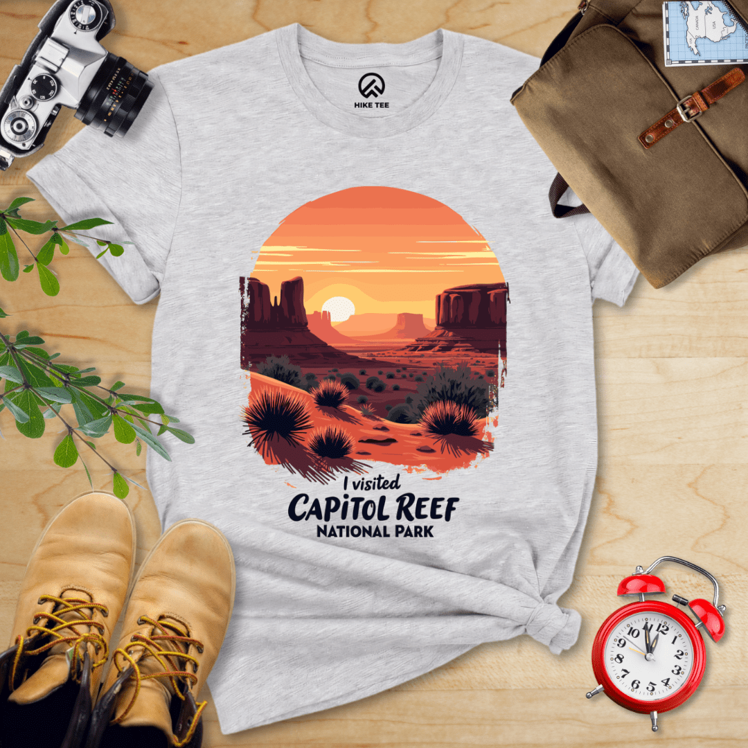 Hike Tee T-Shirt Athletic Heather / S Capitol Reef National Park Shirt
