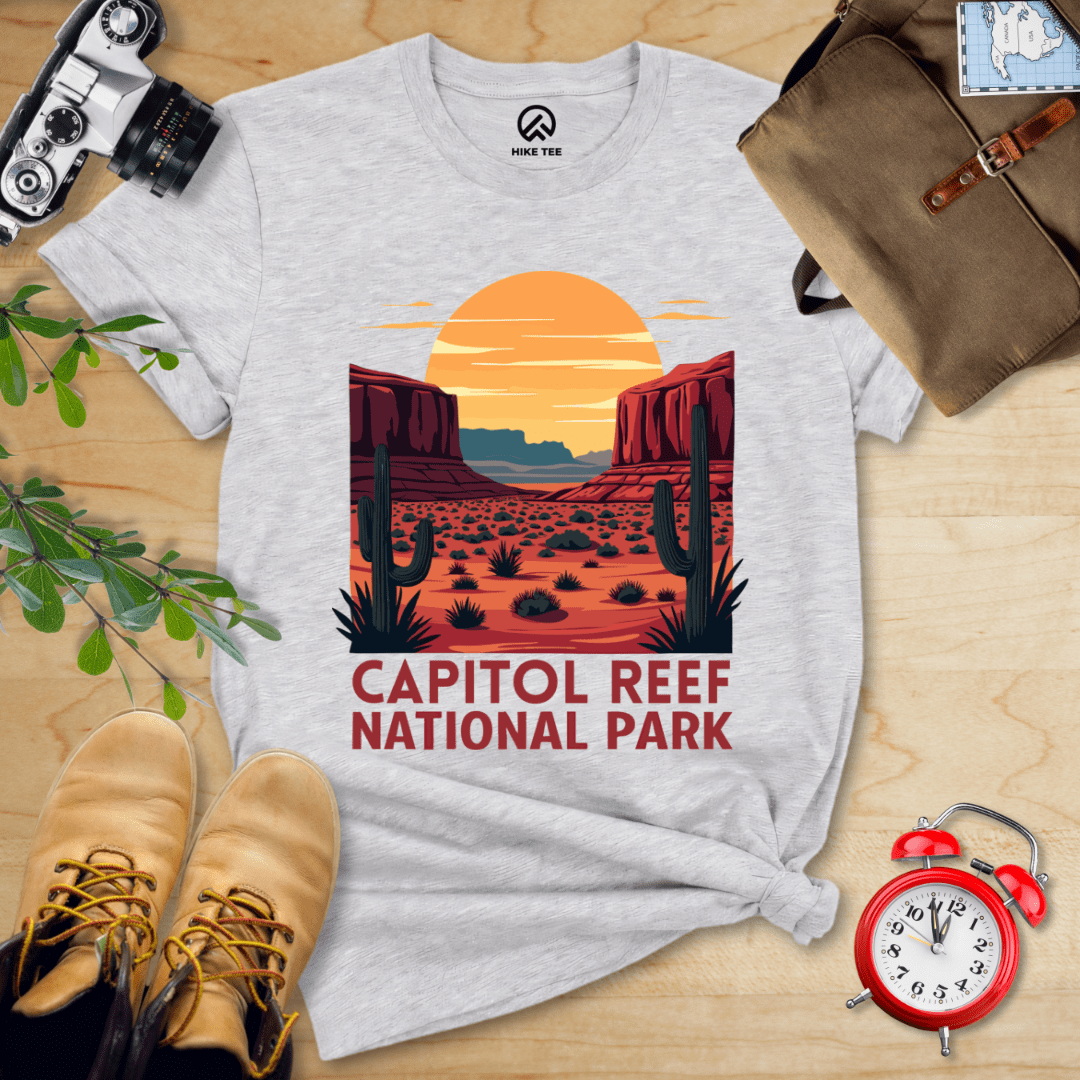 Hike Tee T-Shirt Athletic Heather / S Capitol Reef National Park Shirt