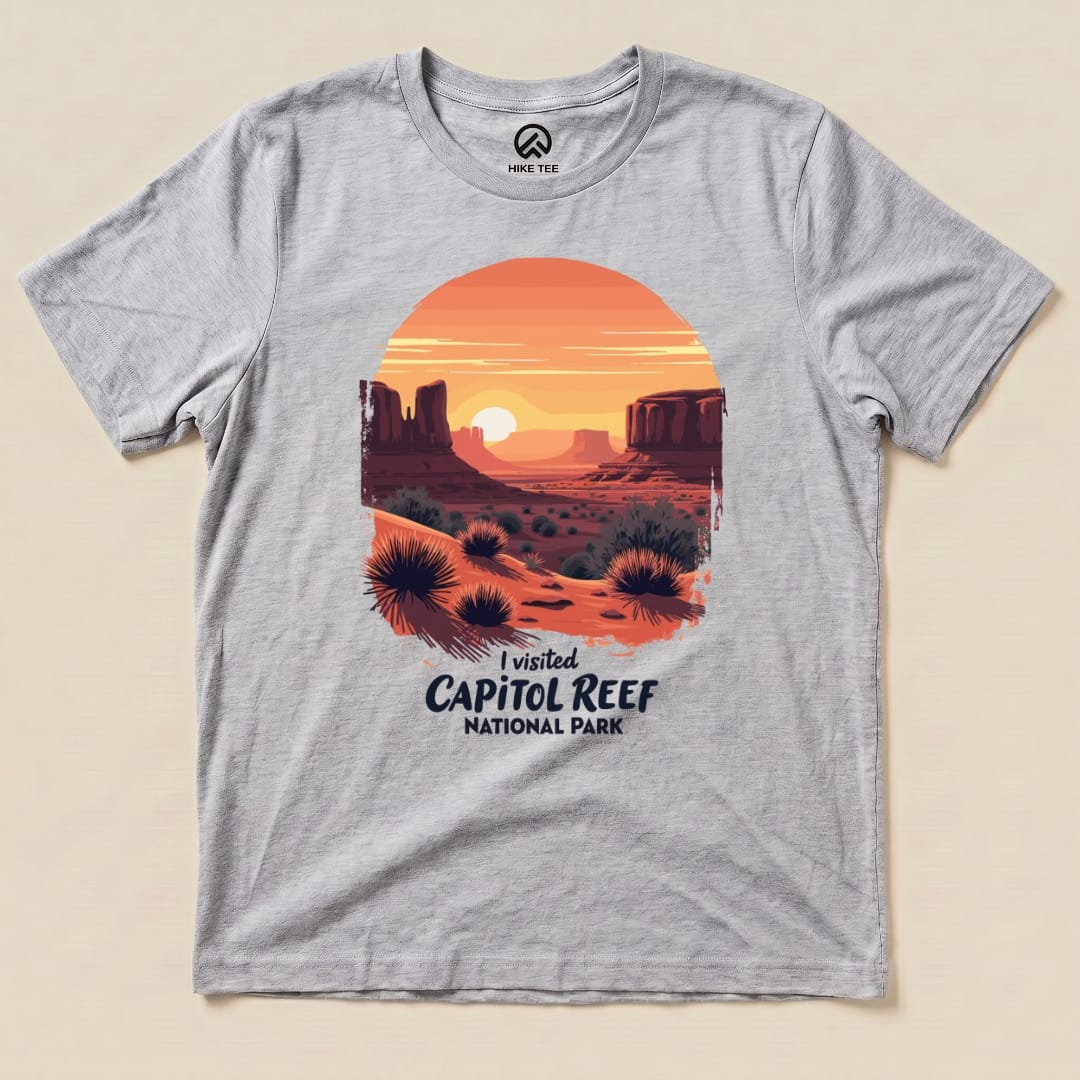 Hike Tee T-Shirt Athletic Heather / S Capitol Reef National Park Shirt