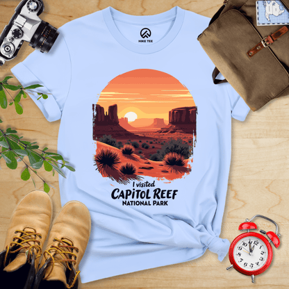 Hike Tee T-Shirt Baby Blue / S Capitol Reef National Park Shirt