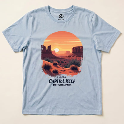 Hike Tee T-Shirt Baby Blue / S Capitol Reef National Park Shirt