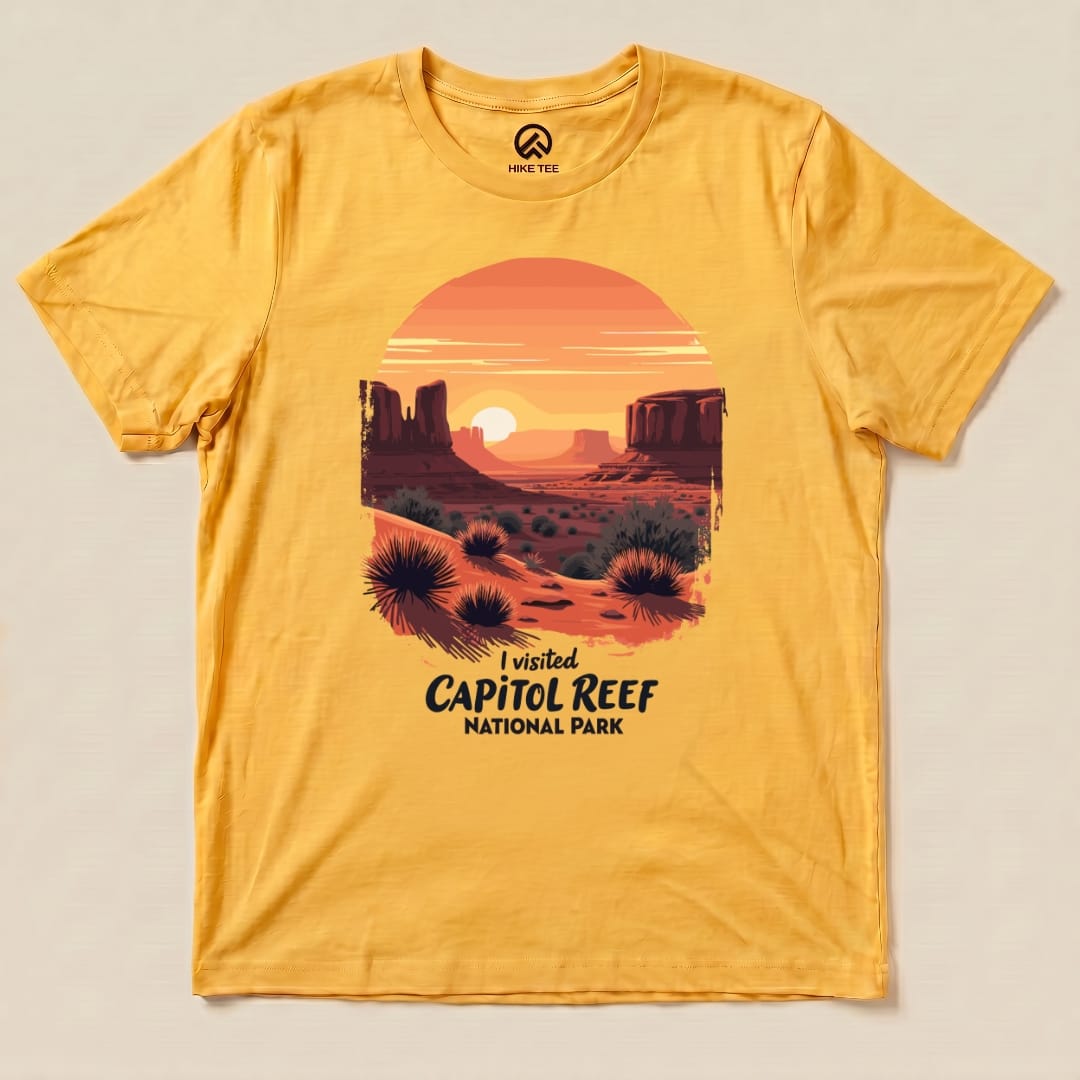 Hike Tee T-Shirt Gold / S Capitol Reef National Park Shirt