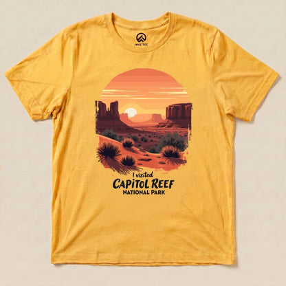 Hike Tee T-Shirt Gold / S Capitol Reef National Park Shirt