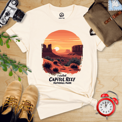 Hike Tee T-Shirt Natural / S Capitol Reef National Park Shirt