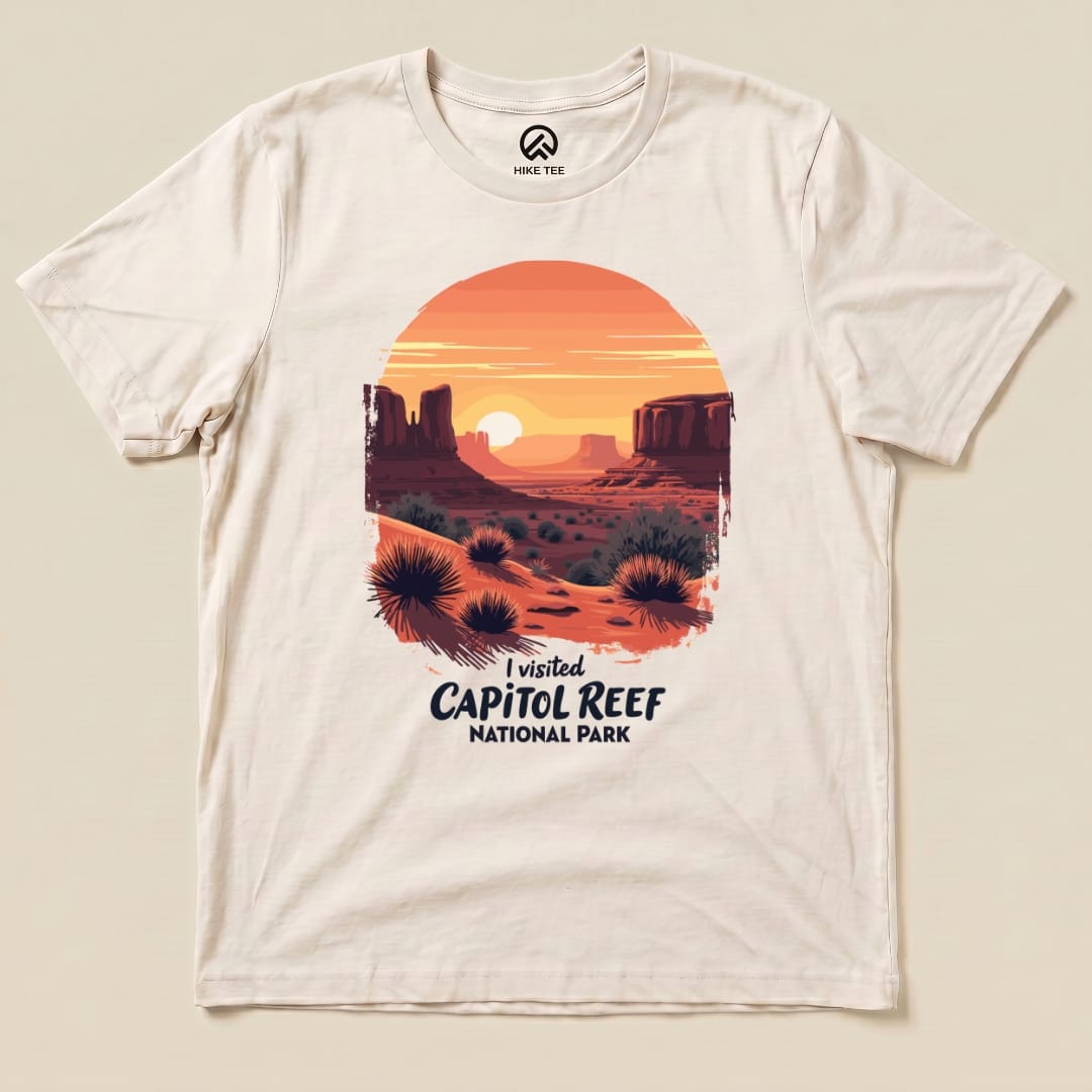 Hike Tee T-Shirt Natural / S Capitol Reef National Park Shirt