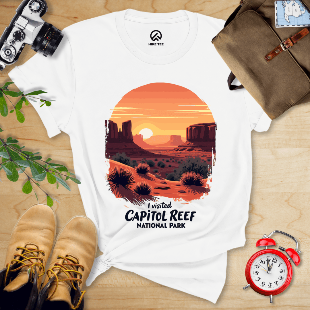 Hike Tee T-Shirt White / S Capitol Reef National Park Shirt