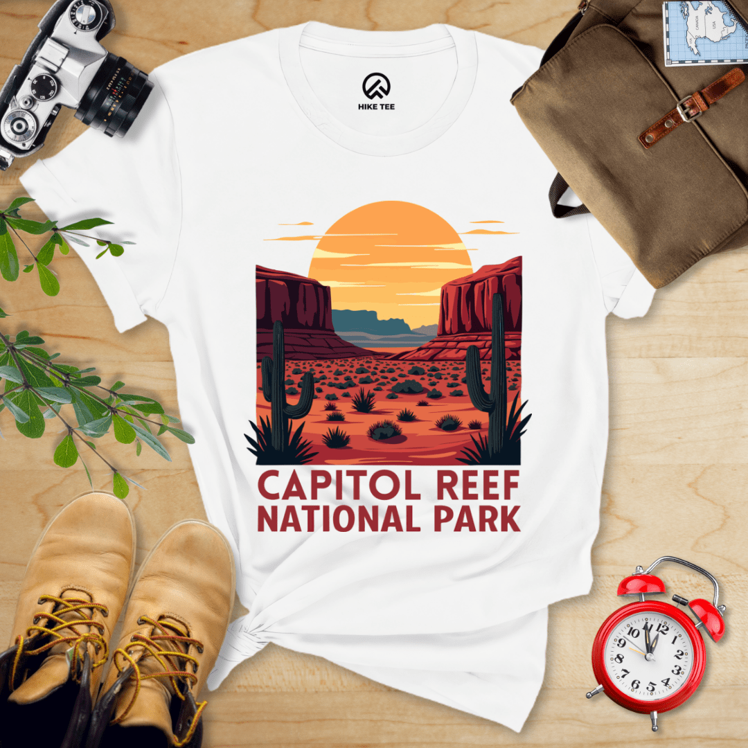 Hike Tee T-Shirt White / S Capitol Reef National Park Shirt