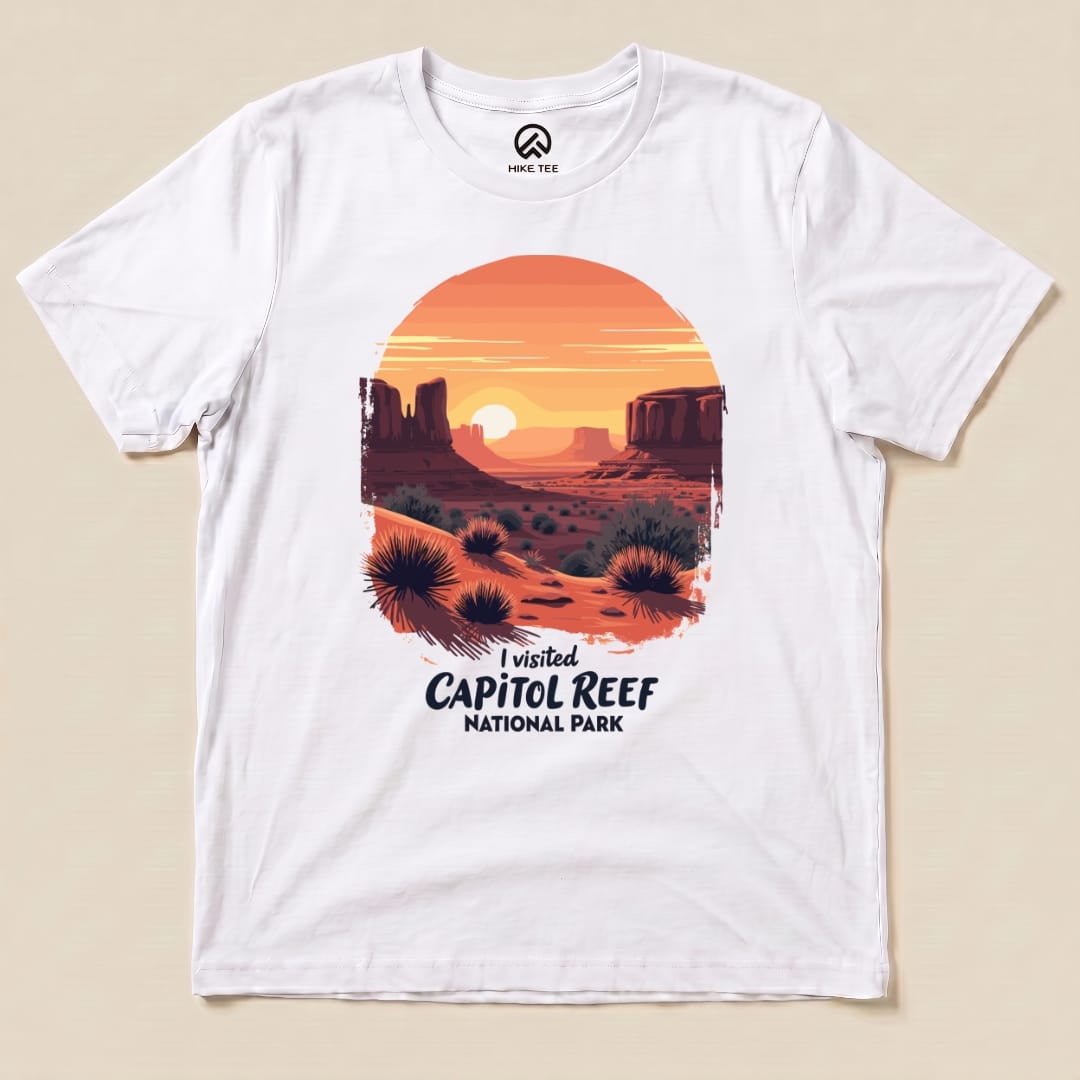 Hike Tee T-Shirt White / S Capitol Reef National Park Shirt