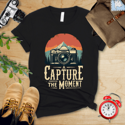 Printify T-Shirt Black / S Capture the Moment Shirt