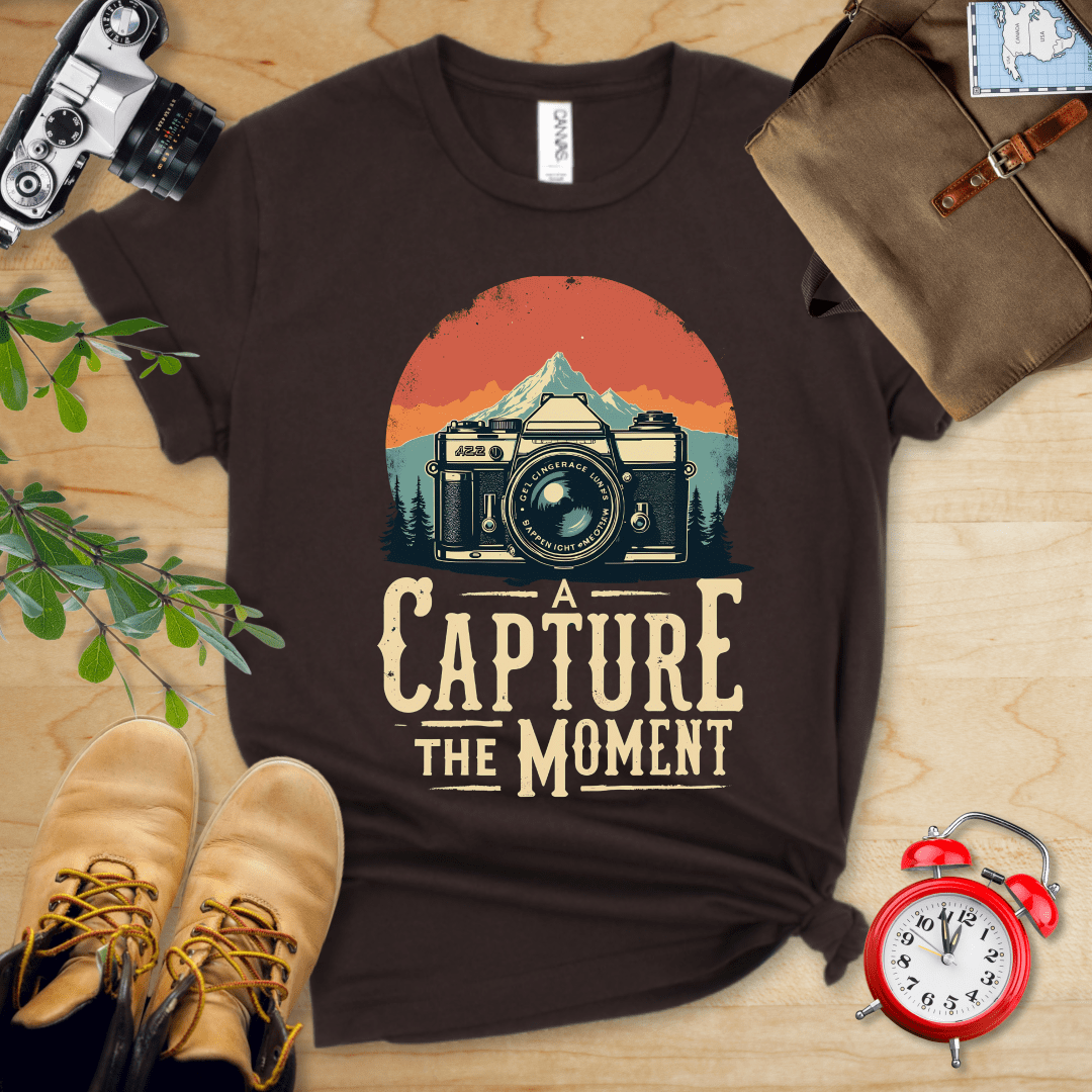 Printify T-Shirt Brown / S Capture the Moment Shirt