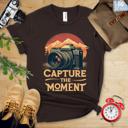 Printify T-Shirt Brown / S Capture The Moment Shirt