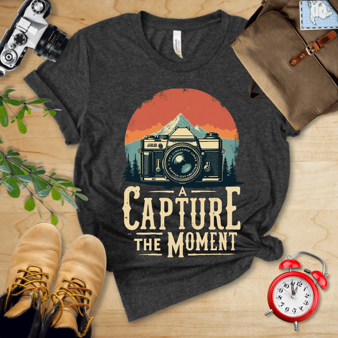 Printify T-Shirt Dark Grey Heather / S Capture the Moment Shirt