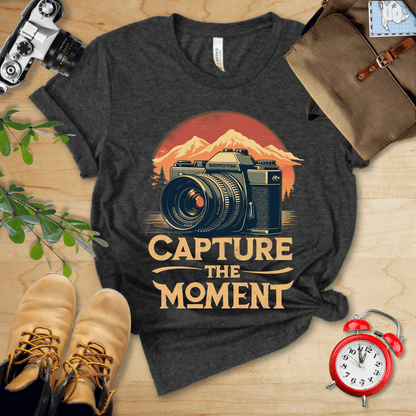 Printify T-Shirt Dark Grey Heather / S Capture The Moment Shirt