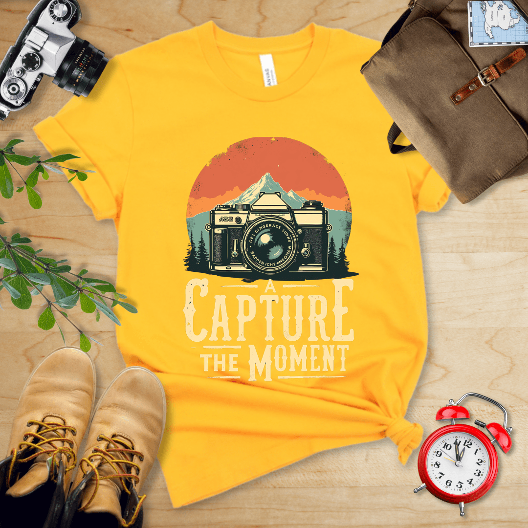 Printify T-Shirt Gold / S Capture the Moment Shirt