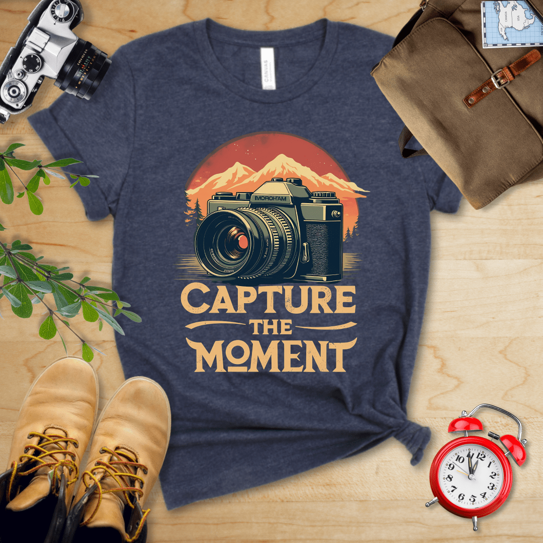 Printify T-Shirt Heather Navy / S Capture The Moment Shirt