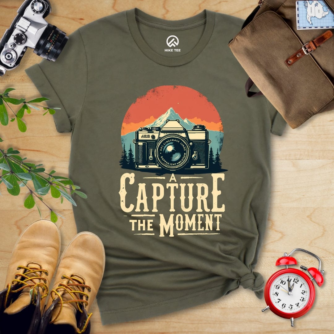 Hike Tee T-Shirt Military Green / S Capture the Moment Shirt