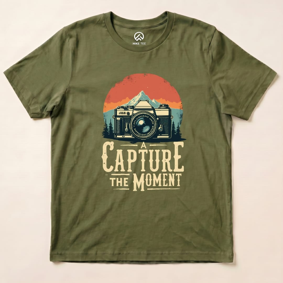Capture the Moment Shirt Hike Tee T-Shirt Military Green / S