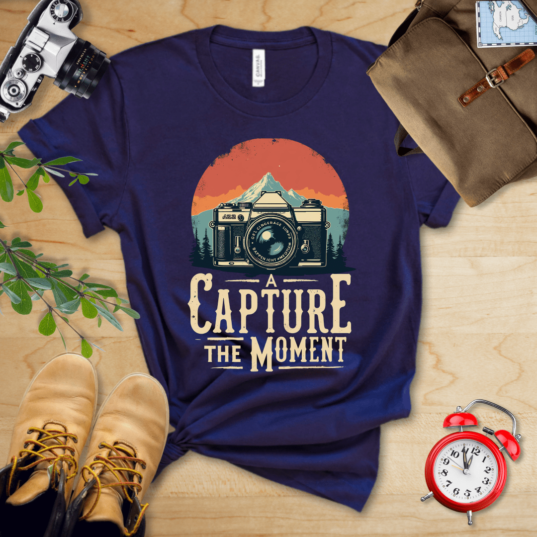 Printify T-Shirt Navy / S Capture the Moment Shirt